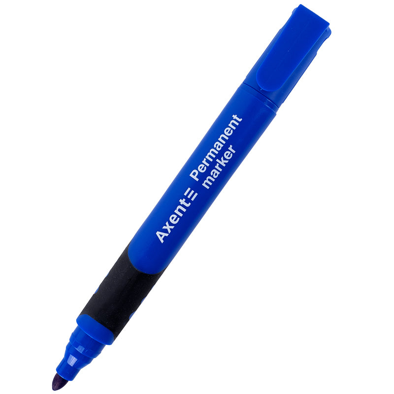 Маркер Axent 2542-02-A Рermanent ComfortGrip 2.0mm круглий синій